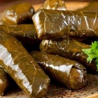 Stuffed Grape Leaves · Stuffed grape leaves. Stuffed with rice. Appetizers come with a side of pita bread.