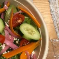 Mb Salad - Rm · spring mix, pickled red onions, cucumbers, grape tomatoes, feta cheese, and carrots with our...