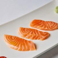 Sake Sashimi* · salmon, 3 pieces per order, 
*Served raw or undercooked, or contains (or may contain) raw or...