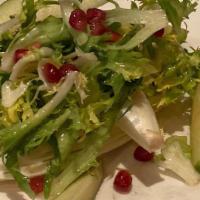 Winter Green Salad · Endive, pomegranate, apple, honey creme fraiche