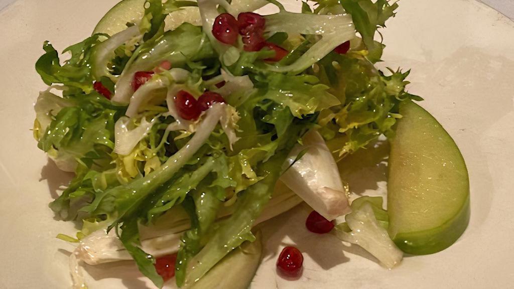 Winter Green Salad · Endive, pomegranate, apple, honey creme fraiche