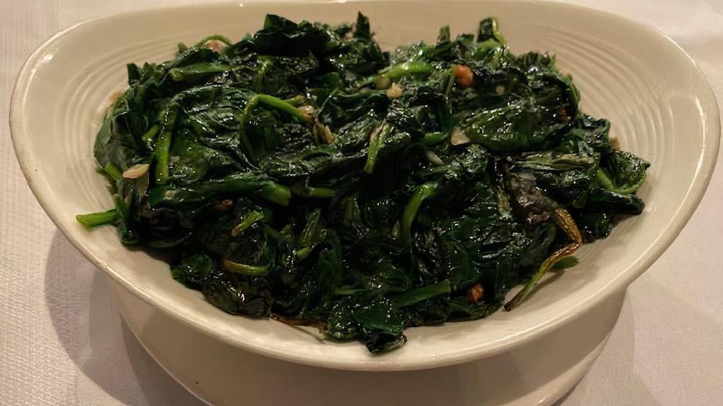 Sauteed Spinach · Garlic, olive oil