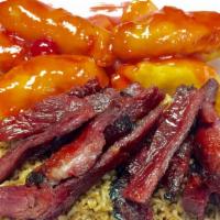 Boneless Ribs, Egg Roll, Fried Rice Sweet And Sour Chicken · 