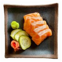 Salmon Sashimi · Fresh wasabi, pickled ginger.