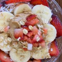 Strawberry Bowl · Acai blended with banana, blueberry and vanilla yogurt milk or almond milk. Toppings granola...