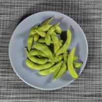 Edamame · Japanese steamed soybeans.