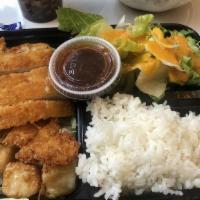 Chicken Katsu · Lightly breaded fried chicken with tonkatsu sauce
