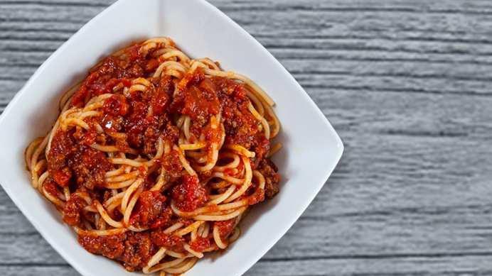 Spaghetti · With meat sauce.
