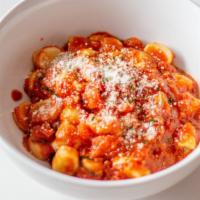 Gnocchi · Fresh Mozzarella, Basil, Our Famous Tomato Sauce.