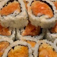 Spicy 3 · Spicy tuna roll, spicy salmon roll, and spicy yellowtail roll