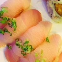 Hamachi Lover · 6 pieces of yellowtail sushi & 1 spicy yellowtail roll