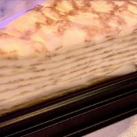 Vanilla Passion Mille-Crepe · Japanese layered mille-crepe with vanilla fillings
