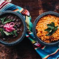 Mexican Beans & Rice · (vegetarian. contains dairy)