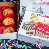 Congratulations Box Half Dozen · Includes specialty box and 6 Cookies of your choosing. Write a note in the notes section to ...