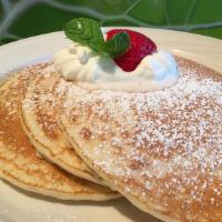 Pancake · three multigrain pancakes, syrup and butter