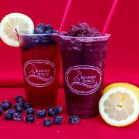 Fresh Blueberry Lemonade  · Made with real blueberries blended to perfection.