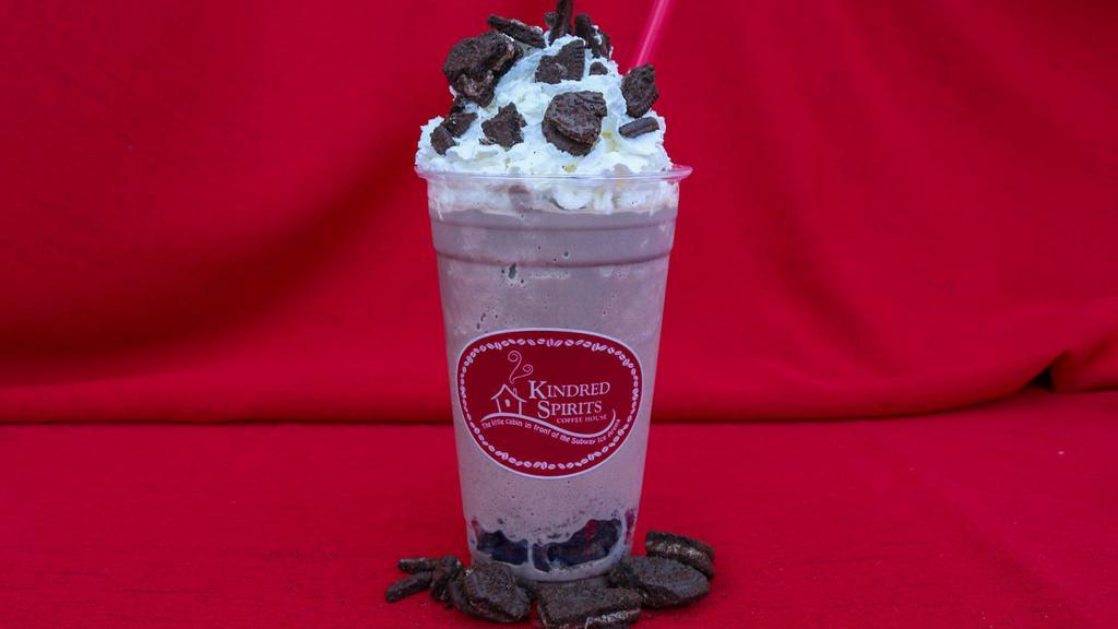 Oreo Blast!!!! · Cookies and cream, and more cookies and cream for a super loaded beverage; blended with our choice of milk with topped with Oreos.