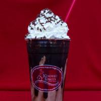 Chocolate Bomb · A chocolate lover's dream. 20 below chocolate, blended with your choice of milk, with chocol...