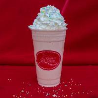 Orange Creamsicle · Orange juice, vanilla syrup, and smoothie mix blended and topped with Whipped cream & sprink...