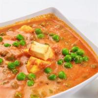 Mutter Paneer · Gluten-free. A delightful combination of Indian cheese cubes, peas, and lightly cashew nut s...