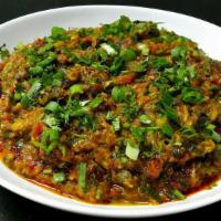 Baingan Bharta · Cook with Fresh onion or tomato and Shef Special Spice