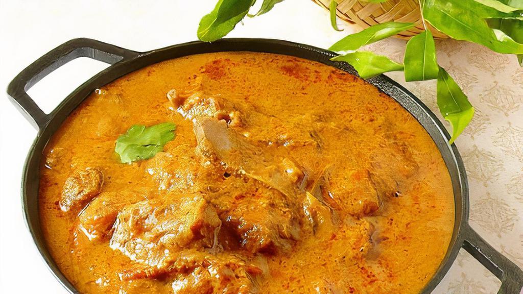 Shahi Lamb Korma · Gluten-free. Lamb simmered in a mild creamy sauce with almonds and cashews.