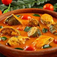 Fish Curry · Gluten-free. cat fish, cooked in thick onion and tomato curry sauce.