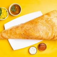 Just Dosa It (Plain Dosa) · Thin crepe made with rice and lentils served with chutney & sambar