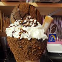 The Rip  · *May Special*
Mocha chocolate chip ice cream with a chocolate rim and oreos topped off with ...