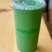 Green Life · Freshly squeezed green juice base: cucumber, celery, kale, and lime blended with avocado, sp...