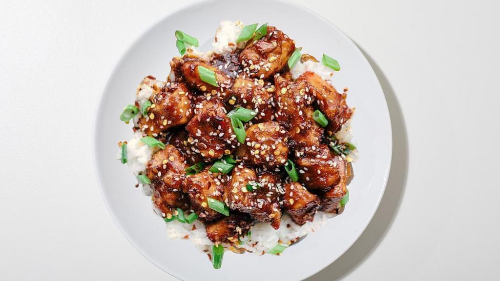 General Tso'S Chicken · Deep fried chicken served in a spicy and sweet sauce.