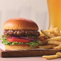 Classic Burger · A juicy all-beef burger classic with lettuce, tomato, onion and pickles on a Brioche bun. Se...