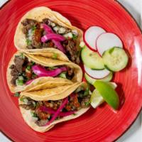 Street Tacos · Choice of chicken, steak, BBQ pork or fried pork. Mexican chorizo, fish or shrimp for an add...