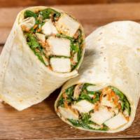 Asian Chicken · Grilled chicken, cucumber, carrots, scallion, spinach, sesame seeds and peanut dressing.