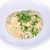 Carbonara · Pancetta, peas, linguini pasta, egg cream sauce