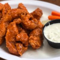 Boneless Wings · Our deep fried breaded delicious chicken tenders with your choice of sauce. Extra Dressing o...
