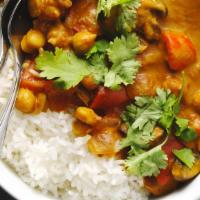 Vegetable Curry (V) · Surve with basmati rice