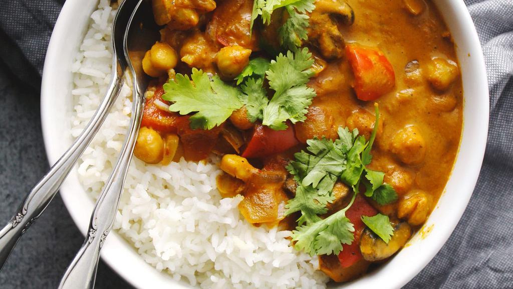 Vegetable Curry (V) · Surve with basmati rice