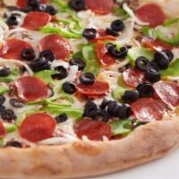 16” Sal’S Special · mushrooms, peppers, onion, pepperoni, black olives and mozzarella