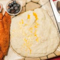 Platter With Fried Fish · Lightly breaded and seasoned, our signature fried fish, two fresh eggs, homefries or grits (...
