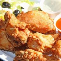 Chicken Wing Dinner · Choice of buffalo, BBQ, honey BBQ, teriyaki, honey mustard or duck sauce.