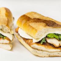 Chicken Cutlet · With broccoli rabe and melted sharp provolone.