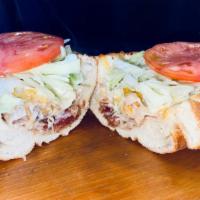 Michael Phelps · Turkey lettuce, tomatoes, bacon, honey mustard & melted cheddar.