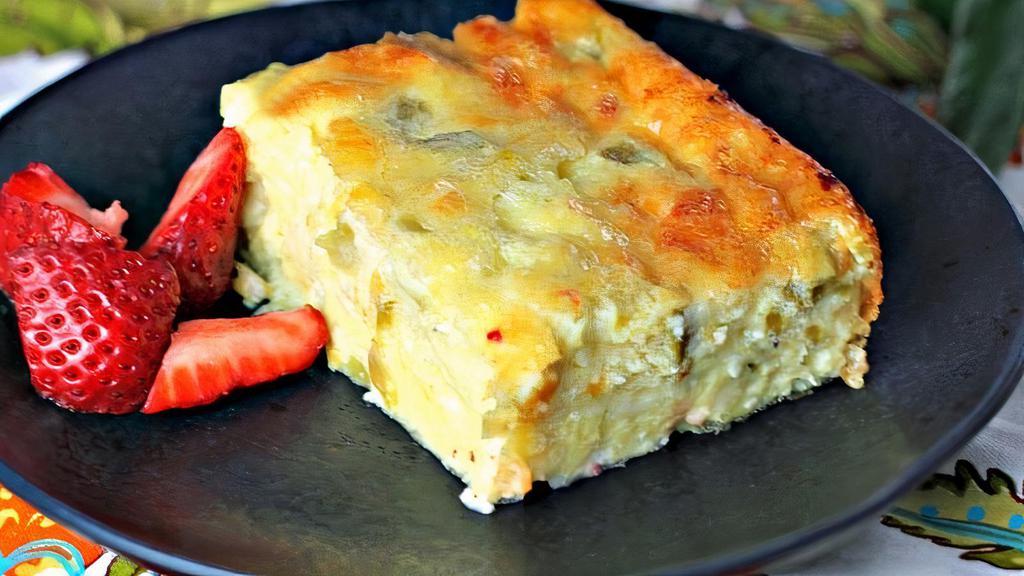 Chili Cheese Egg Bite · An egg bake made of eggs, cottage cheese, green chillies, and a 3 cheese blend. Great for a low carb options served by itself.