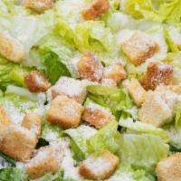 Caesar Salad · With chopped romaine lettuce, home-made garlic croutons and grated parmesan.