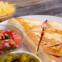 Lobster Quesadilla · Our quesadillas are like no other, stuffed with whole Maine lobster meat, Mexican cheese and...