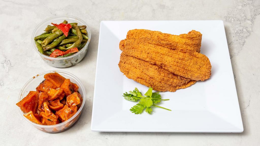 Fried Swai Fish (2 Large Pieces) · 