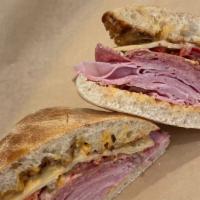 Spicy Italian · Prosciutto, Cooked Salami, Hard Salami, Ham, Pepperjack & Provolone Cheese, Sweet & Hot Pepp...