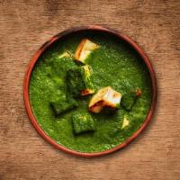 Spinach Cottage Cheese Curry · A combination of spinach and cottage cheese cooked in ginger, garlic and cream-spinach gravy...