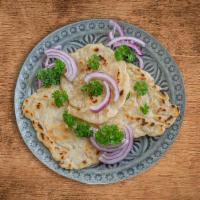 Onion Kulcha · Fluffy white bread stuffed with onions & bell pepper